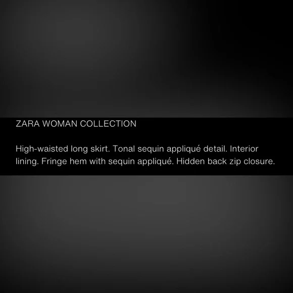 ZARA SEQUIN LONG SKIRT ZW COLLECTION - Picture 16 of 17